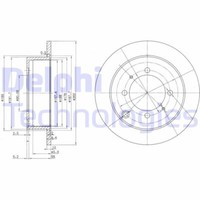 2X Delphi BG3400 Bremsscheibe FüR Hyundai KIA Mitsubishi