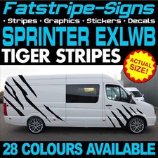 to fit MERCEDES SPRINTER EXLWB TIGER STRIPES GRAPHICS STICKERS CAMPER VAN