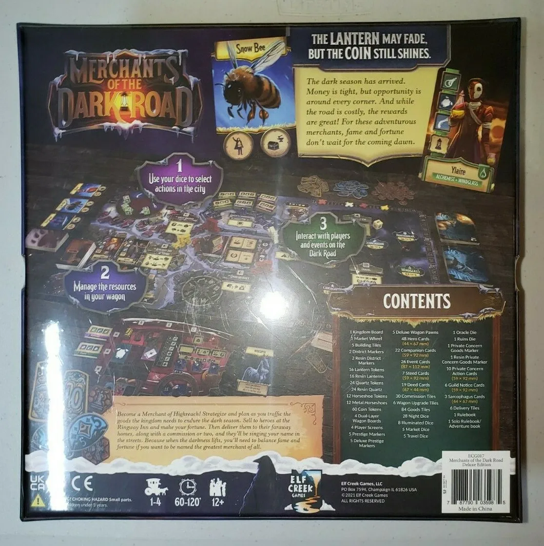 Merchants of the Dark Road Board Game Kickstarter Deluxe Numbered Edition  NEW
