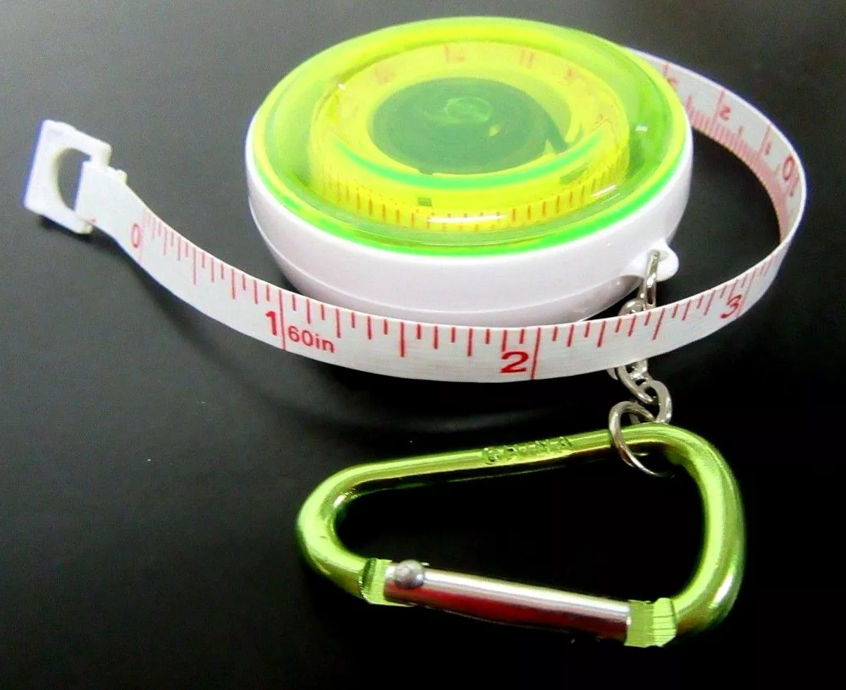 Retractable Carabiner Clip TAPE MEASURE 60 Locking - Great for FISHING