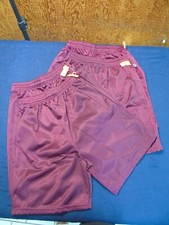 Lot of 4 pcs Alleson Athletic Mesh Shorts Burgundy Size Youth L