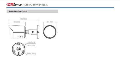 Dahua IPC-HFW2441S-S 4MP Built in Mic IR IP Camera WizSense WDR SMD+ Black PoE - Picture 14 of 17