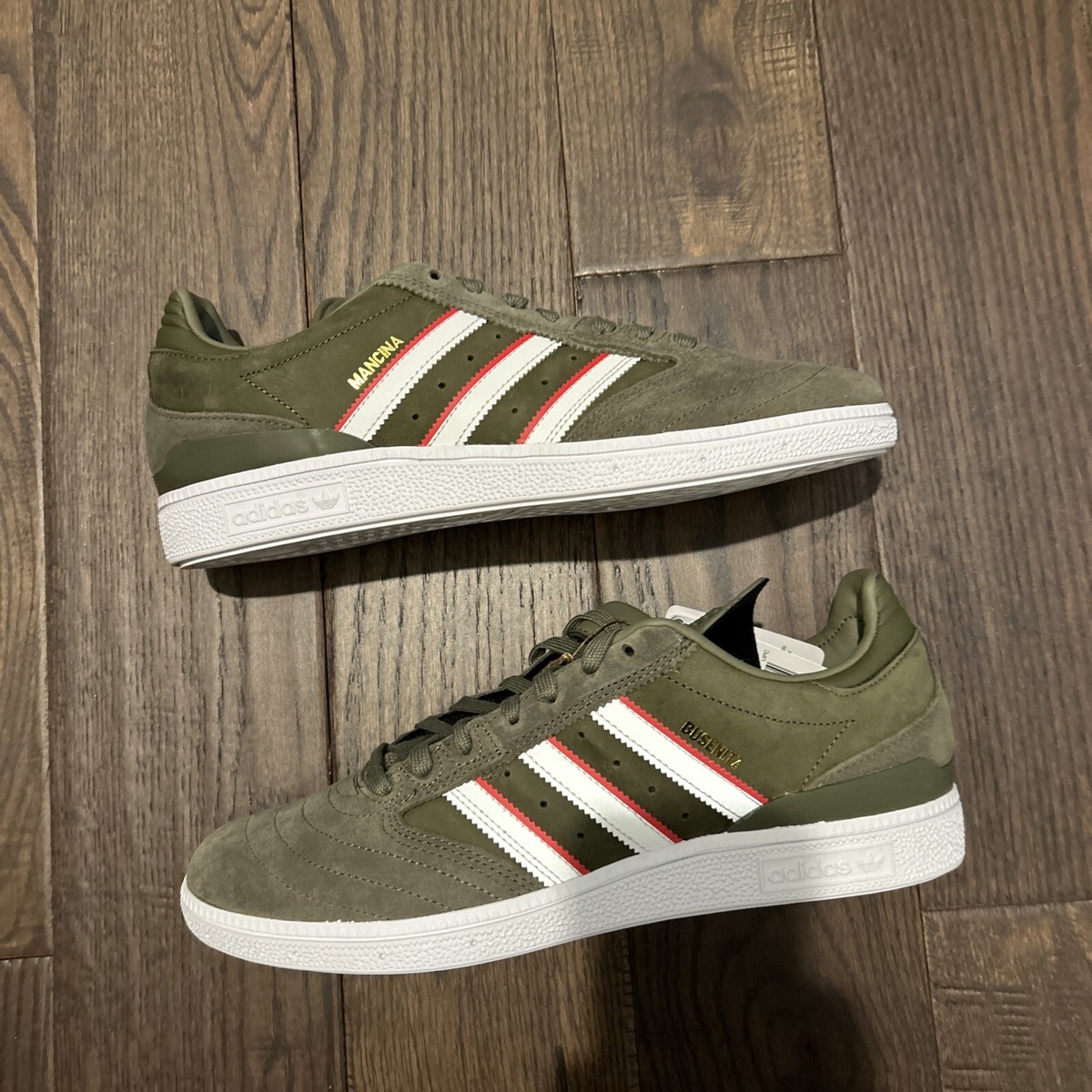 Size 11 - adidas Dan Mancina x Busenitz Olive Strata Red | eBay