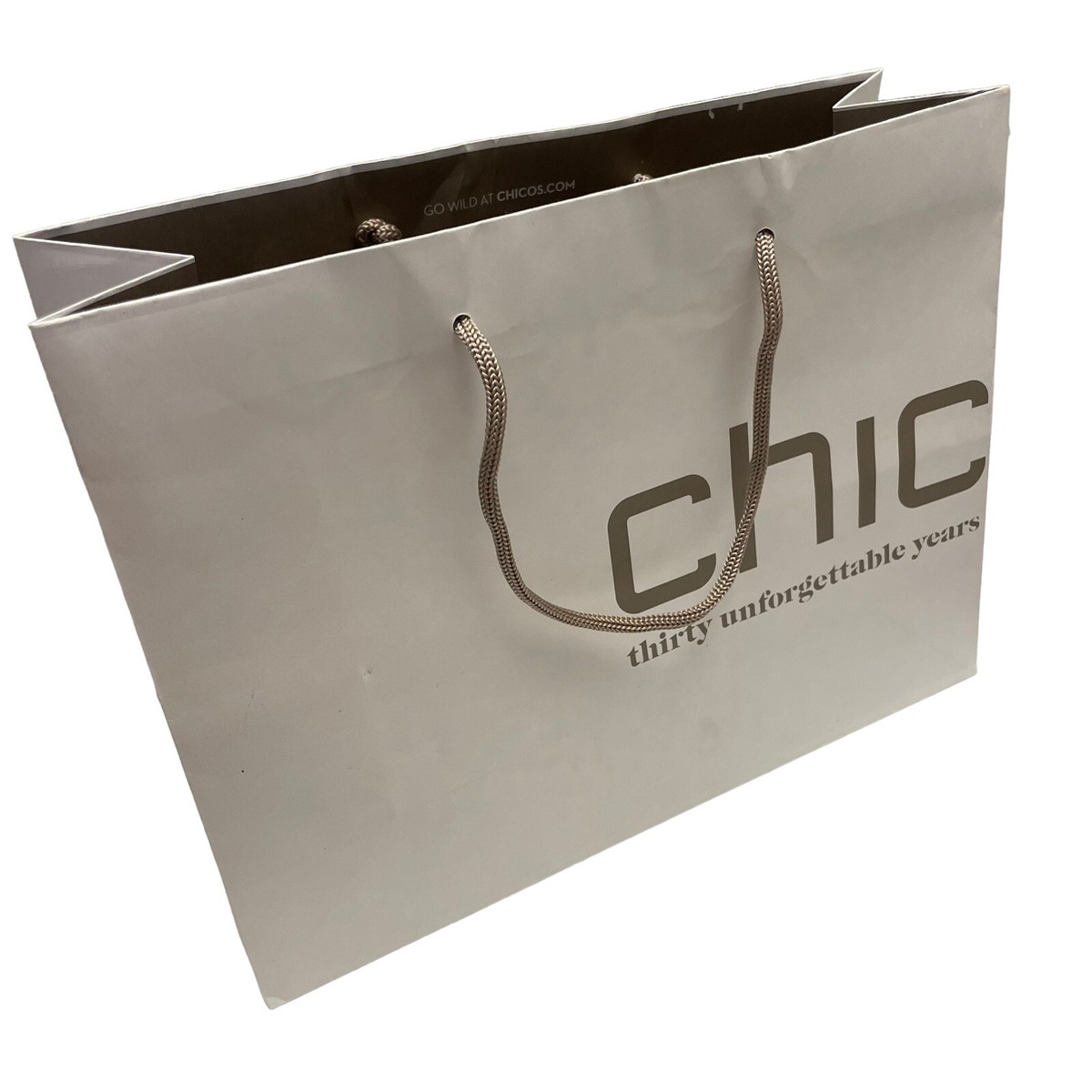 Medium Chico's Reusable Shopping Bag Gift Bag 30 Years Go Wi1d