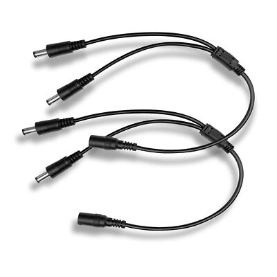 Dc Power Splitter Cable2 Pack Black 1 Female To 2 Male 5.5mm*2.1mm Power Output 