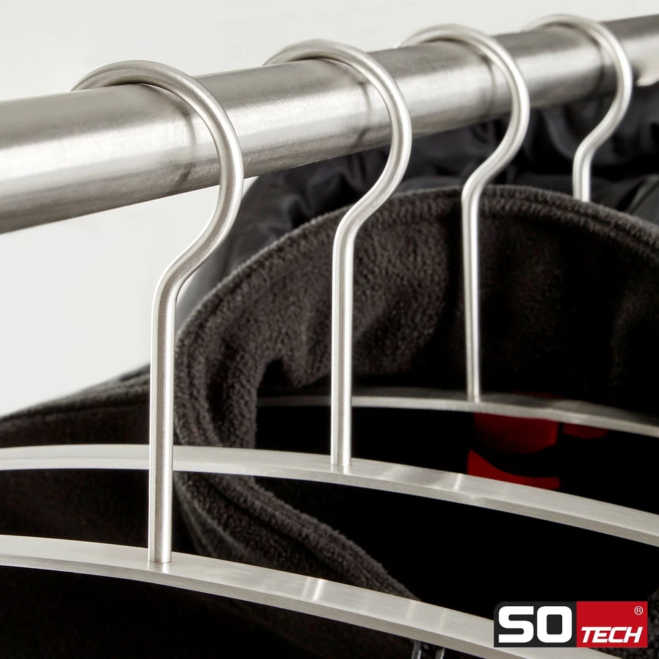 Kleiderbügel Edelstahl Design Garderobenbügel für Kleiderstange bis Ø30mm SOTECH - Bild 2 von 4