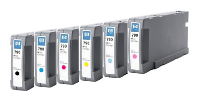 6 x Original Tinte HP Designjet 9000 10000 S SF / Nr. 790 CB271A -CB276A INK SET