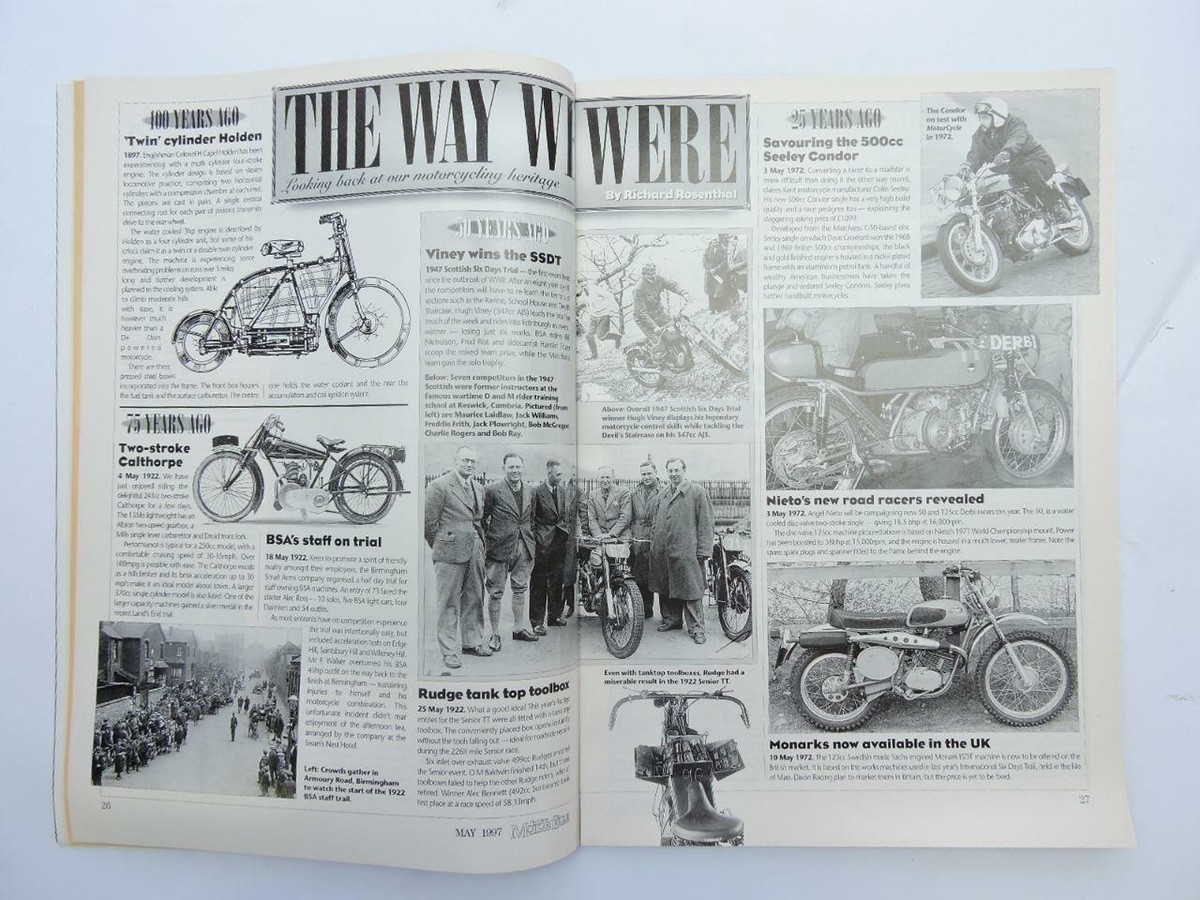 May 1997 The Classic Motorcycle Magazine Thunderbird Villers
