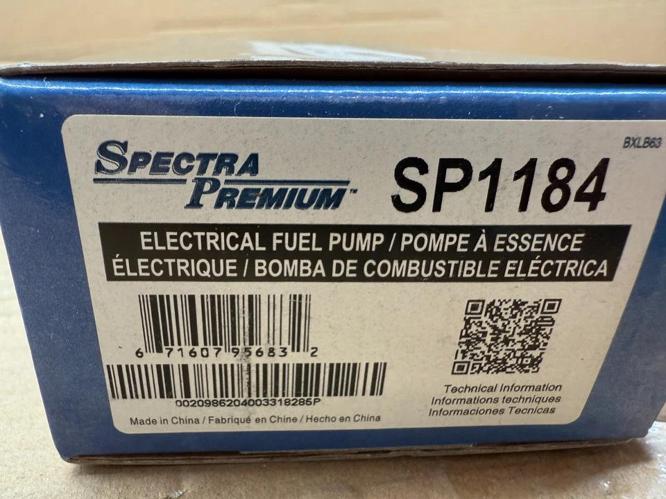 Bomba de combustible eléctrica Spectra Premium SP1184 en tanque para Toyota/Lexus 1999-2010 Foto 2 de 2