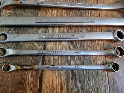 VTG CRAFTSMAN DOUBLE BOX END OFFSET WRENCH SET (6) =VV= 15