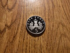 ONE GREAT BRITAIN 5 PENCE 1985 PROOF COIN (G3)
