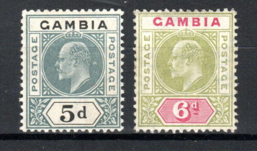 Gambia 1905 5d and 1906 6d SG 63-64 MNH/MH - Picture 1 of 1