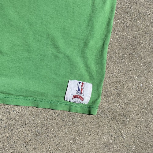 Vtg 80s Bostons Celtics Nutmeg Mills T Shirt Sz XL Green SS Made in USA NBA - Picture 10 of 14