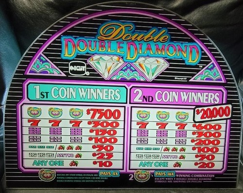 IGT DOUBLE DOUBLE DIAMOND Top Glass for Slot Machine Great Condition