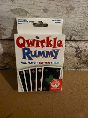 MindWare Qwirkle Rummy Mix, Match, Switch 108 Card Game 2-4 Players Ages 8+ *New