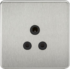 Image of KNIGHTSBRIDGE BRUSHED CHROME SCREWLESS Switches & Sockets ALL Inserts + USB