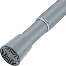 Silver Grey Adjustable Shower Curtain Rod 28-39 Inches 1pc, 7/8" Diameter Ant...