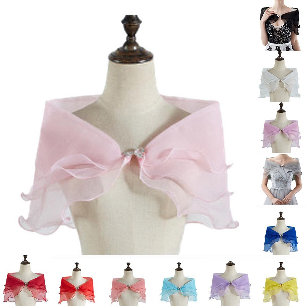 Classic Shoulder Cape Shawl Dress Cover Up for Wedding and Evening Party