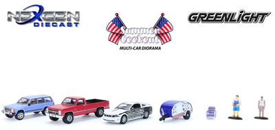 GREENLIGHT 1:64 MULTI CAR DIORAMA SET - SUMMER COOKOUT - GL 58058