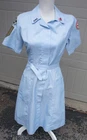Vintage WWII to Vietnam Era HOOVER AMERICAN RED CROSS DRESS w/military patches