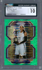 Maya Moore 2022 Panini Prizm WNBA #64 Green Pulsar MVP 14/25 CGC Gem Mint 10