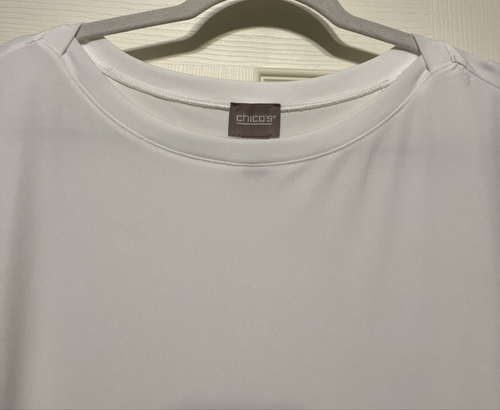 Chico's Alabaster Boat Neck Stella Basic Knit Top size 3(16/18)NWT - Picture 3 of 12
