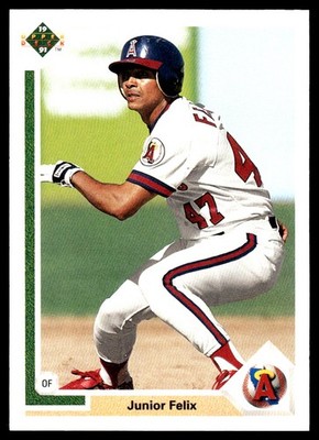Junior Felix 1991 Upper Deck #711 Angels MLB READ FREE SHIPPING AutographDen