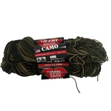 Red Heart Super Saver Yarn 971 Camouflage 5.6oz Acrylic Worsted Weight Lot of 2
