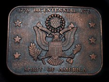 TG05123 VINTAGE 1976  BICENTENNIAL SPIRIT OF AMERICA  BELT BUCKLE