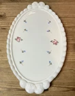 Vintage Westmoreland Hand Painted Milk Glass Oval Vanity Tray 13.5” Cottage Core