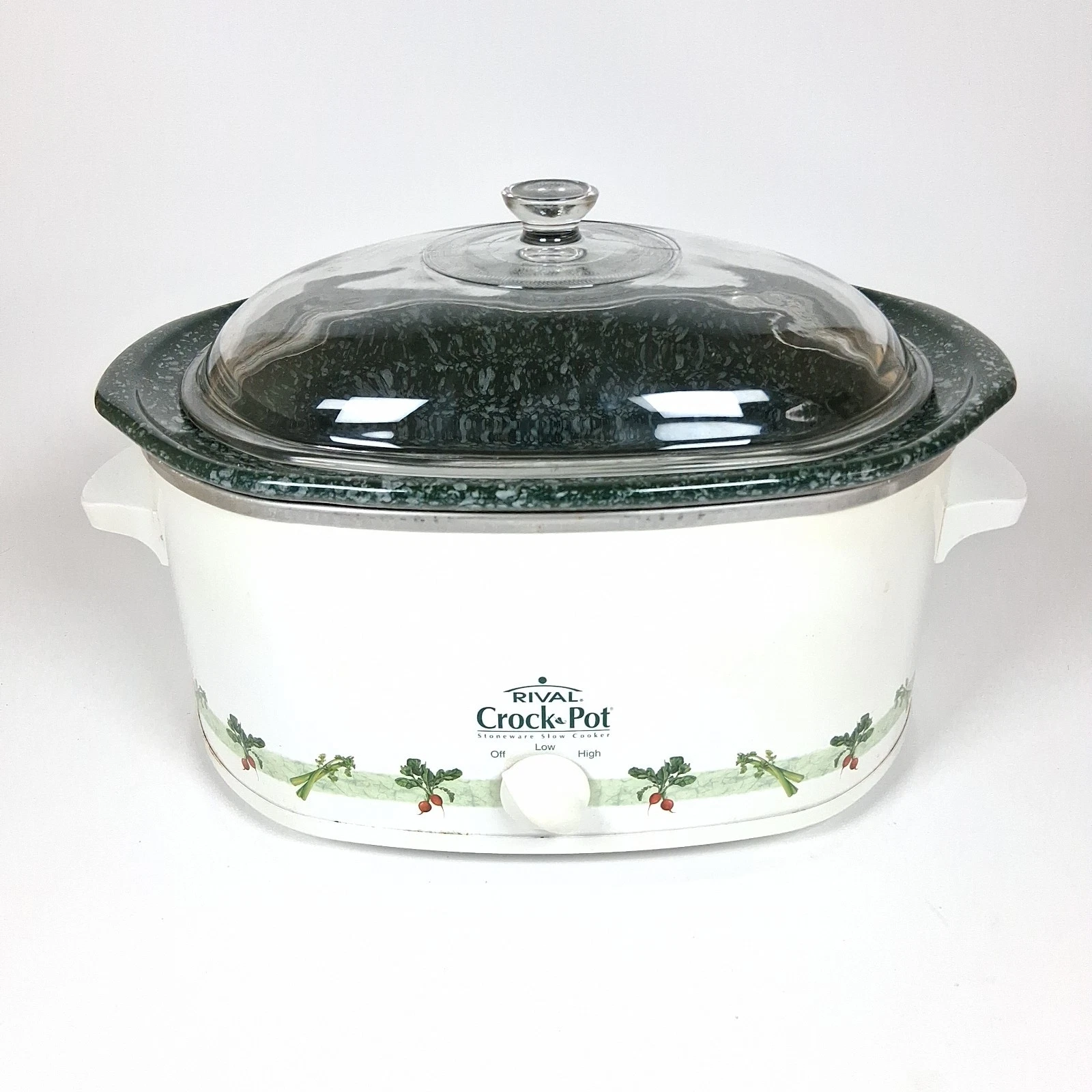 Rival Crock Pot 6 Quart Slow Cooker Oval Removable Stoneware 3760 Tested