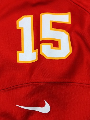 Patrick Mahomes Nike On Field Jersey Super Bowl LIV Number 15 Youth Medium Red - Picture 11 of 13