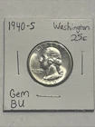 1940-S San Francisco Washington Quarter, US 25c Silver Coin Gem BU UNC