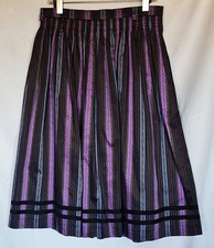 SKIRT VINTAGE ALPEN TRACHTEN OKTOBERFEST DIRNDL TYROL STRIPED WOMENS US 14 EU 42