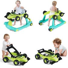 4-in-1 Baby Walker Foldable Activity Walker w/ Adjustable Height  Speed