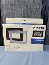 Polaroid 10.2   Faceplate For Digital Photo Frame Cherry And Stainless Steel NIB