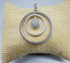 DAVID YURMAN Mobile Circle Diamond Pendant Sterling Silver 925 