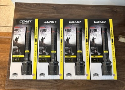 Lot Of 4 BRAND NEW COAST XP46R PRO SERIES 8000 Lumens RECHARGEABLE FLASHLIGHTS