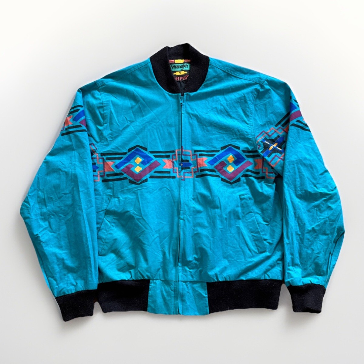 ジャケット・アウター 80's 90's wrangler brushpopper vintage Vintage Wrangler Brushpopper Jacket Mens M Western Aztec