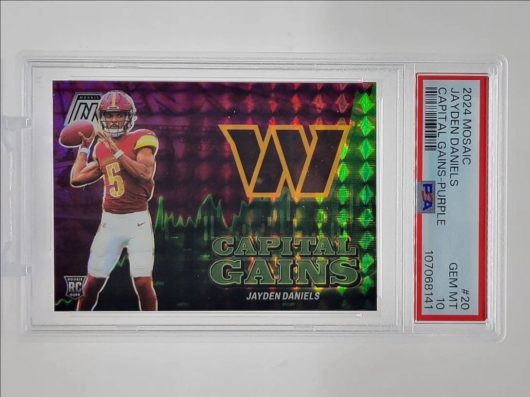 Jayden Daniels Panini Mosaic Capital Gains #20 Purple