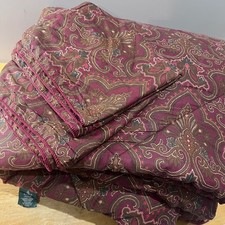 Vtg Ralph Lauren Abenhall Paisley Full Queen Comforter Set 2 Shams Burgundy Boho