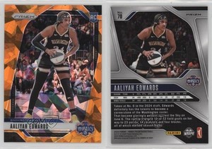 2024 Panini Prizm WNBA Orange Ice Prizm Aaliyah Edwards #70 Rookie RC