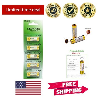5  27A 12V Alkaline Batteries - High Energy Density & Quality Assurance