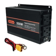 500W Pure Sine Wave Power Inverter DC 12V to AC 110V with 2 AC Outlets,1 USB-...