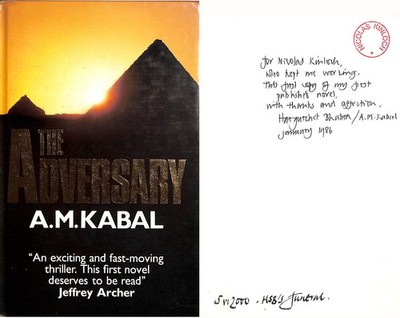 The Adversary, Gift inscription by the author by Kabal, A.M.