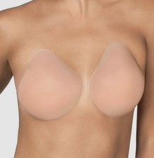 Fashion Forms Women's Beige Lift-It-Up Strapless Plunge Adhesive Bra Size D