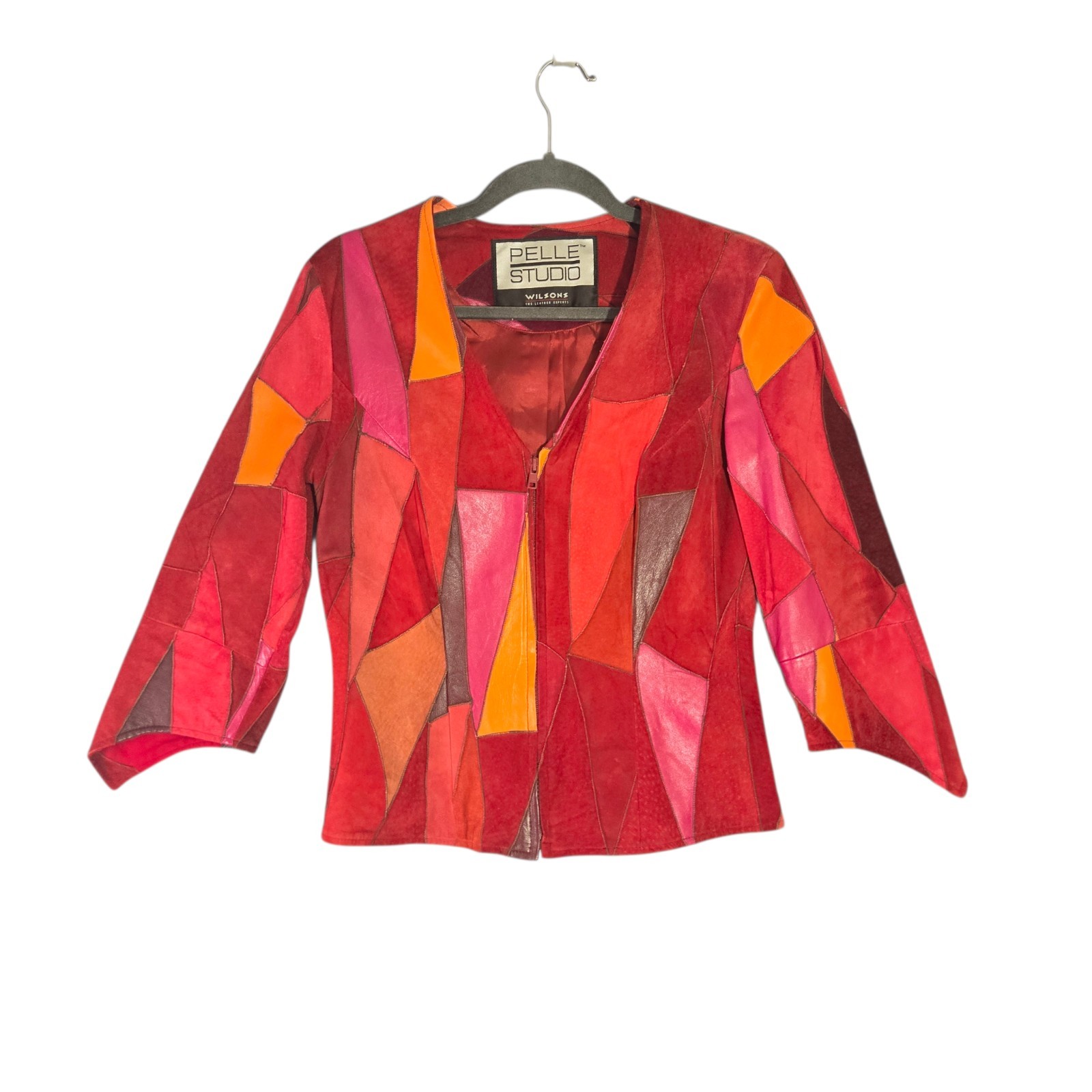 Wilsons Pelle Studio Patchwork Leather Jacket Wom… - image 1