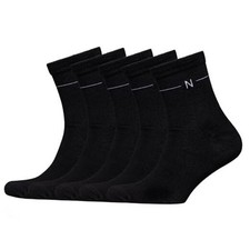 Bamboo Rayon Classic Dress Socks 5-Pair Gift Box - Very 10-13 Quarter-black