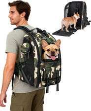 Dog Backpack Carrier with Ergonomic Support, Padded Straps and Ventilation, Hiki