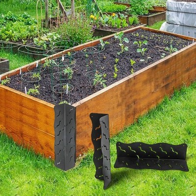 Wetterfeste erh?hte Gartenbeet Eckhalterung 11 Zoll mal 3 Zoll mal 3 Zoll